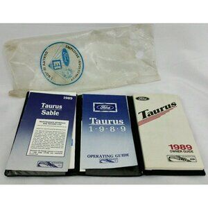 1989 Ford Taurus Sable Owners Manual Set With Maintenance Schedule & Operating G